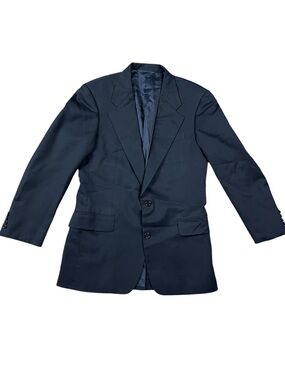 Hickey Freeman Blazer Mens 38R Navy Wool 2 Button Made in USA